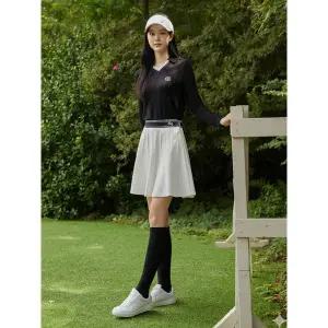 [아웃도어스/헤일리]헤일리골프 여성 핀턱 밴딩 플레어 큐롯 스커트 HFBKK1209