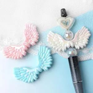 싼비즈 [6717-16]아크릴비즈 볼펜꾸미기 볼꾸재료 오로라천사날개 54x29mm ,1개