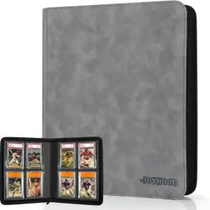 조이후드 40 포켓 등급 카드 바인더 PSA 슬래브 홀더 및 CGC 슬래브용 보관 앨범(포켓 4개 회색)
