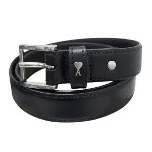 [아미][명품] 아미 26SS 하트 로고 카우하이드 가죽 PARIS PARIS 벨트 블랙