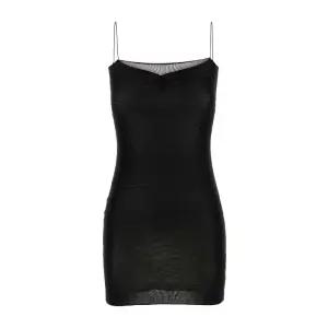 블랙 비스코스 테사 미니 원피스 TESAMINIDRESS BLACK