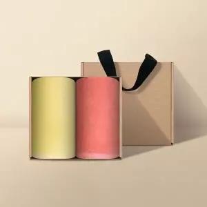 갤러리아 송월타월 30수컬러고리 핸드타올 2매 크라프트세트