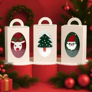 갤러리아 송월 크리스마스프렌즈 타올 셀프포장 10매 선물세트(화이트손잡