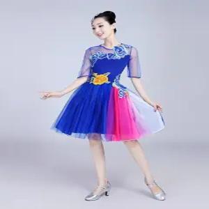 댄스복 난타 무대복  공연복 트로트 단체복 라틴 댄스 무대 의상 화려한 드레스 빅사이즈