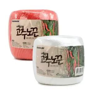 B-8321 코텍 대용량 고추 노끈 색상 랜덤 약 270M/롤끈/박스포장/비닐/빨간끈/식물/고정/원예용/이사/작업