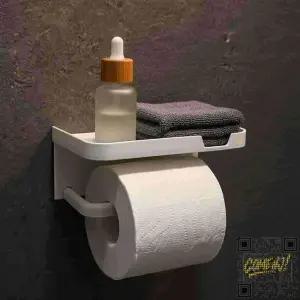 원룸 휴지걸이 무타공 접착식 선반 스마트폰 거치대