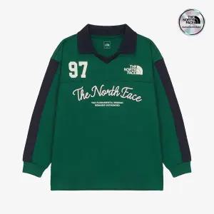 [노스페이스] [노스페이스키즈 공식] NT7TR53T 키즈 스타디움 롱슬리브 티 JUNGLE GREEN