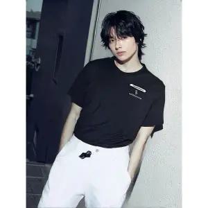 [아웃도어스/까스텔바작]남성 골프 반팔티 우븐 패치_BGCMTS207BK