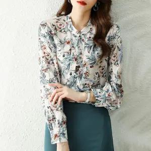 어나더블 모하비 리본 블라우스