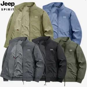 JEEP SPIRIT 남자 봄 가을 간절기 바람막이 집업 자켓 루즈핏 캐주얼 점퍼
