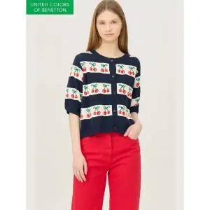 [베네통]체리 크로셰 반팔 니트 가디건 BAKCA3631_P419003542