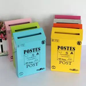 인테리어 장식 소품 빈티지 철제 우체통/건의함/입체/퍼즐/3D입체/가정용/우편함/교실꾸미기/나무만들기