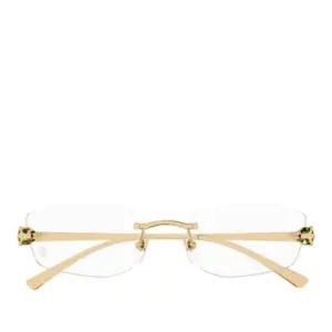 림리스 프레임 골드 안경 CT0494O 001 GOLD GOLD TRANSPARENT 55