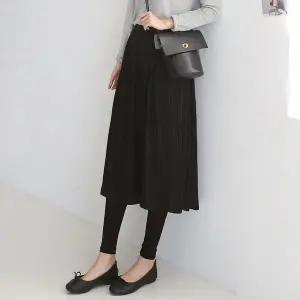 여성 플리츠 주름 치마 레깅스 치마바지 -WSK0224- 봄 가을