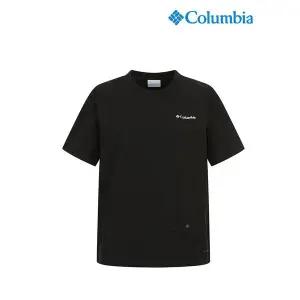 [하프클럽/컬럼비아]여성 시그니처 반팔 라운드 티셔츠 블랙