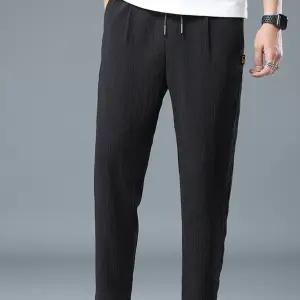 남성 9부 밴딩팬츠 일자 쿨바지 스판바지 고무줄팬츠 통풍바지 여름바지 데일리 출근 여행용 바지