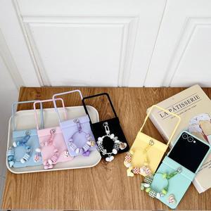 삼성 갤럭시 Z 플립 7 6 4 5 3 힌지용 팔찌 매트 스킨 친화적인 케이스 접이식 충격 방지 보호 커버 액세서