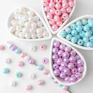 싼비즈 [6717-27]아크릴볼 볼펜꾸미기 볼꾸재료 불투명오로라볼 8mm ,1개