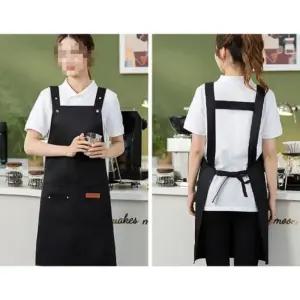 6색 1개 길이조절 H형 어깨끈 앞치마 카페 식당 공방 홀 서빙 앞치마 단체 유니폼/바리스타 서빙 공예 홀
