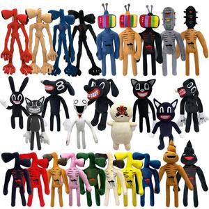 30-55cm 사이렌 헤드 플러시 장난감 화이트 블랙 Sirenhead 인형 공포 캐릭터 피규어 Peluches 어린이를위