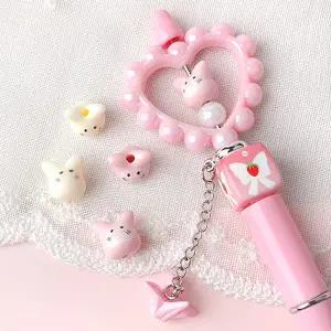 싼비즈 [6719-12]아크릴비즈 볼펜꾸미기 볼꾸재료 미니고양이얼굴 12mm ,1개