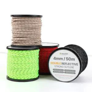 브리즈문 고강도 50m 롤 스트링 타프 텐트 로프 줄 끈 웨빙 가이 라인 연장 4mm