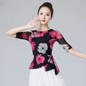 라틴 댄스상의 라인댄스복 사교 여성 방송 줌바 댄스옷