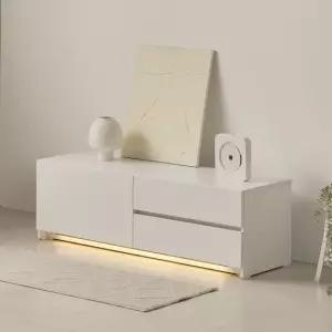 가구 미온 조명 LED 서랍 TV다이 수납 거실장 1200