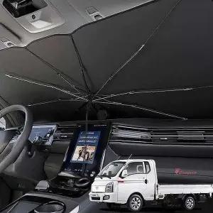 자동차 커버 앞유리 원터치식 포터햇빛가리개 우산형 썬바이저 운전석 차광막 창문가리개 차박 가림막mno99