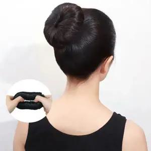 업스타일 가발 만두머리 올림머리 승무원 헤어 똥머리 머리끈