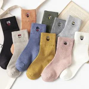 귀여운 캐릭터 여성 중목 자수 포인트 패션 양말 10종 여자발목양말