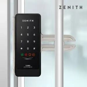 [제니스] 유리문용 디지털도어락 ZL380N 단문형 상가 강화도어 번호키
