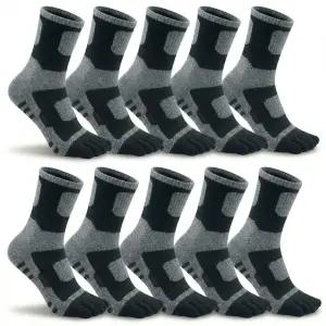 더엘피스 남자 두꺼운 장목 스포츠 쿠션 발가락 등산양말 10켤레