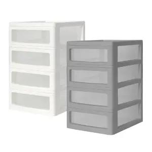 모던플러스 서랍장 4단 문서 A4 서류정리 소품화장품보관함 화장대함 플라스틱 데스크수납함 수납함 데스크
