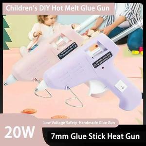 2024 새로운 핫멜트 접착제 총 플러그인 Anti-Scalding 어린이 뜨거운 실리콘 7Mm 스틱 Gluegun 작은