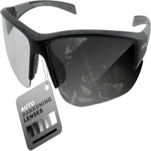 글로벌 비전 헤라클레스 7 세이프티 선글라스 광변색 자동 다크닝 클리어 투 스모크 렌즈 ANSI Z87.1