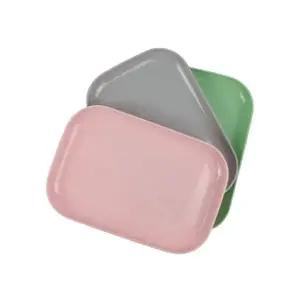 과일쟁반 컬러 미니 플라스틱 작은 쟁반 3p 멜라민 안주 간식 트레이 다용도 다과 사각