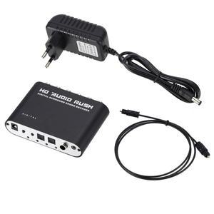 호환 AC3 오디오 DAC 변환기 디지털-아날로그 5.1 채널 스테레오 광학 SPDIF 동축 AUX 3.5Mm-6RCA 디코더
