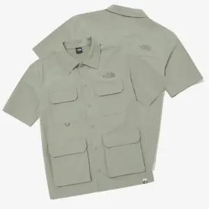 [매장판] 노스페이스 반팔 포켓 셔츠 캠퍼 아우터 아웃도어 캠핑 코디 슬레이트 카키 NH8S