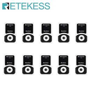 Retekess 관광 교회 통역 공장 교육용 무선 통신 장비, T131 리시버 투어 가이드 시스템, 10 개