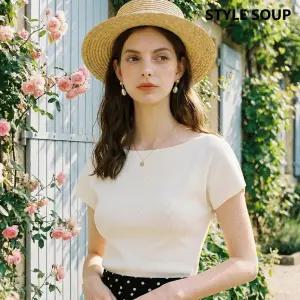 숲 보트넥 돌먼 슬리브 니트 SC4SKF1 438504