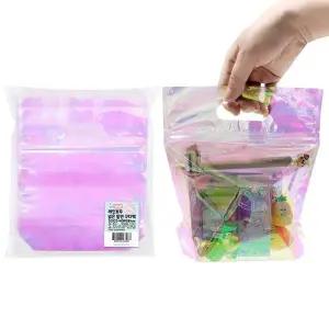 포장백 레인보우 넓은 밑면 어린이집 포장봉투 미니 지퍼백 구디백 20X22+바닥폭4cm