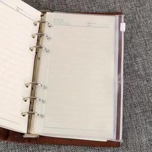 10개 A5 A6 A7 바인더 포켓 방퍼 파우치 6링 노트북 투명 문서 파일백 리프 오거나이저 폴더