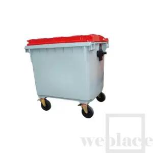 위플레이스 생활폐기물 분리수거함 1100리터 뚜껑-적색 종량제봉투수거함 분리수거쓰레기통 종량제쓰레기통