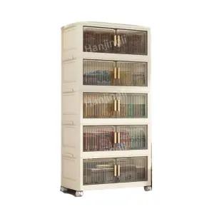 접이식 거실 가정용 다용도 침실 잡화 이동 수납장 정리함 다층 플라스틱 상자 틈새 슬림 옷