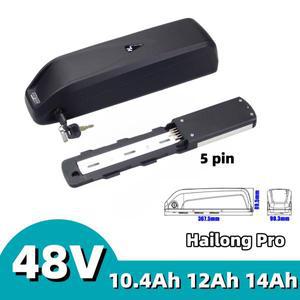 다운 튜브 전기 배터리 SSE-087 하일롱 프로 48V 10.4Ah 12Ah 250W 1000W 레드 파워 바이크용 포함