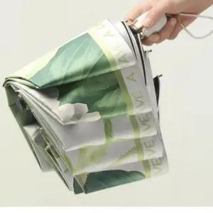 [JED] 접이 접이식 우산 자동 차단 꽃무늬 우산 3단 UV 암막 3단