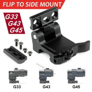Eotech G33G43G45용 Shift-To-Side 돋보기 마운트 키트 9-G33STS 사냥용 소총 20mm 레일용 분리QD 레버 포