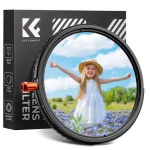 KF Concept Nano-C 3in1 ND2-ND32CPL블랙 디퓨전 1/4 편광 다기능 37-82mm 가변 ND 블랙 미스트 카메라 필