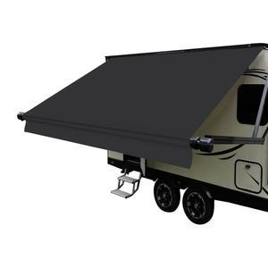 Dulepax RV 차양 패브릭 교체(15피트 2인치 패브릭) 업그레이드 18.5온스 헤비 듀티 비닐 RV 교체 차양, 모든 트레일러 모터홈 차양 브랜드를 위한 범용 RV 캐노피 교체 블랙